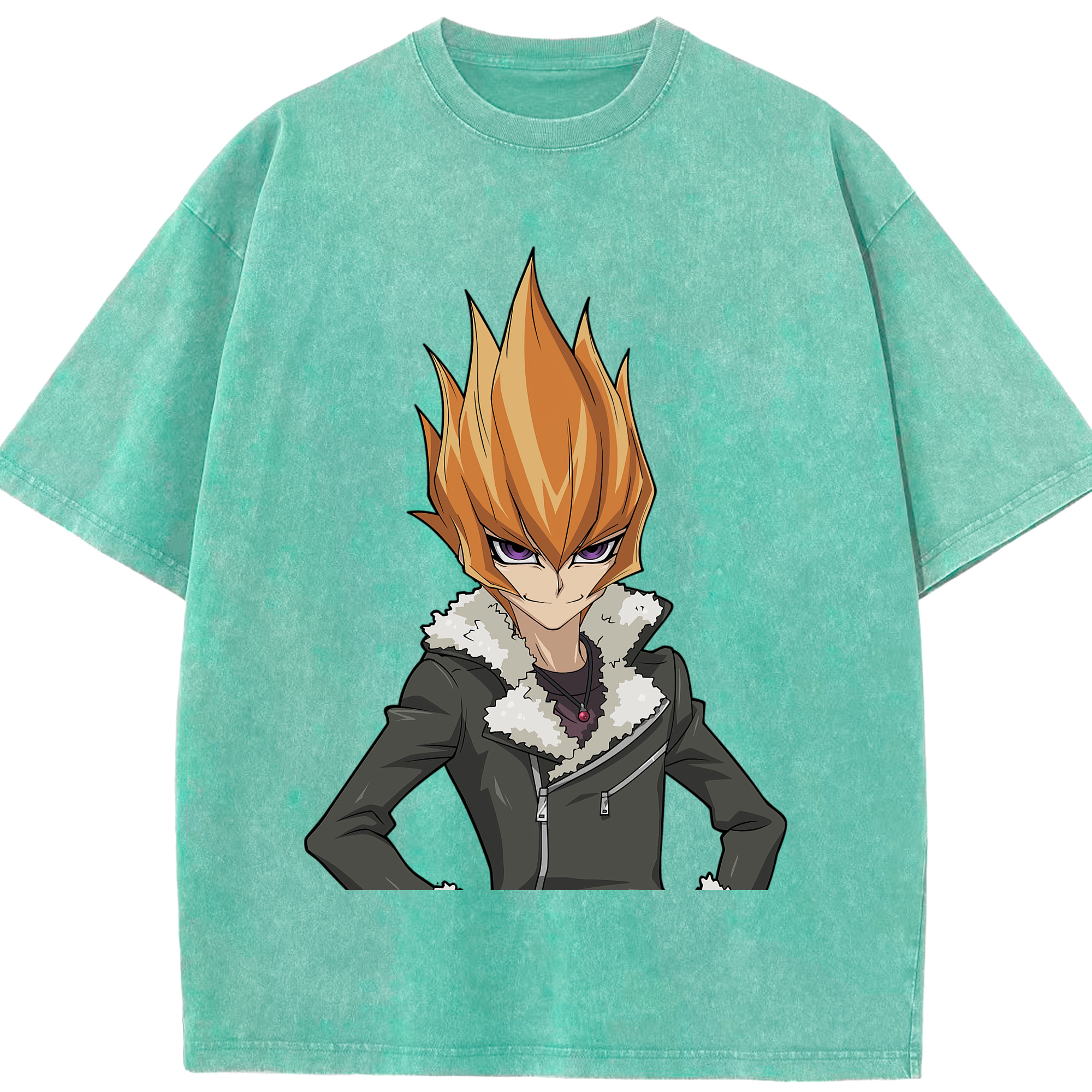（画像用） 遊☆戯☆王 Yu-Gi-Oh! 綿100% ヴィンテージ風 半袖Tシャツ（フロントプリント）